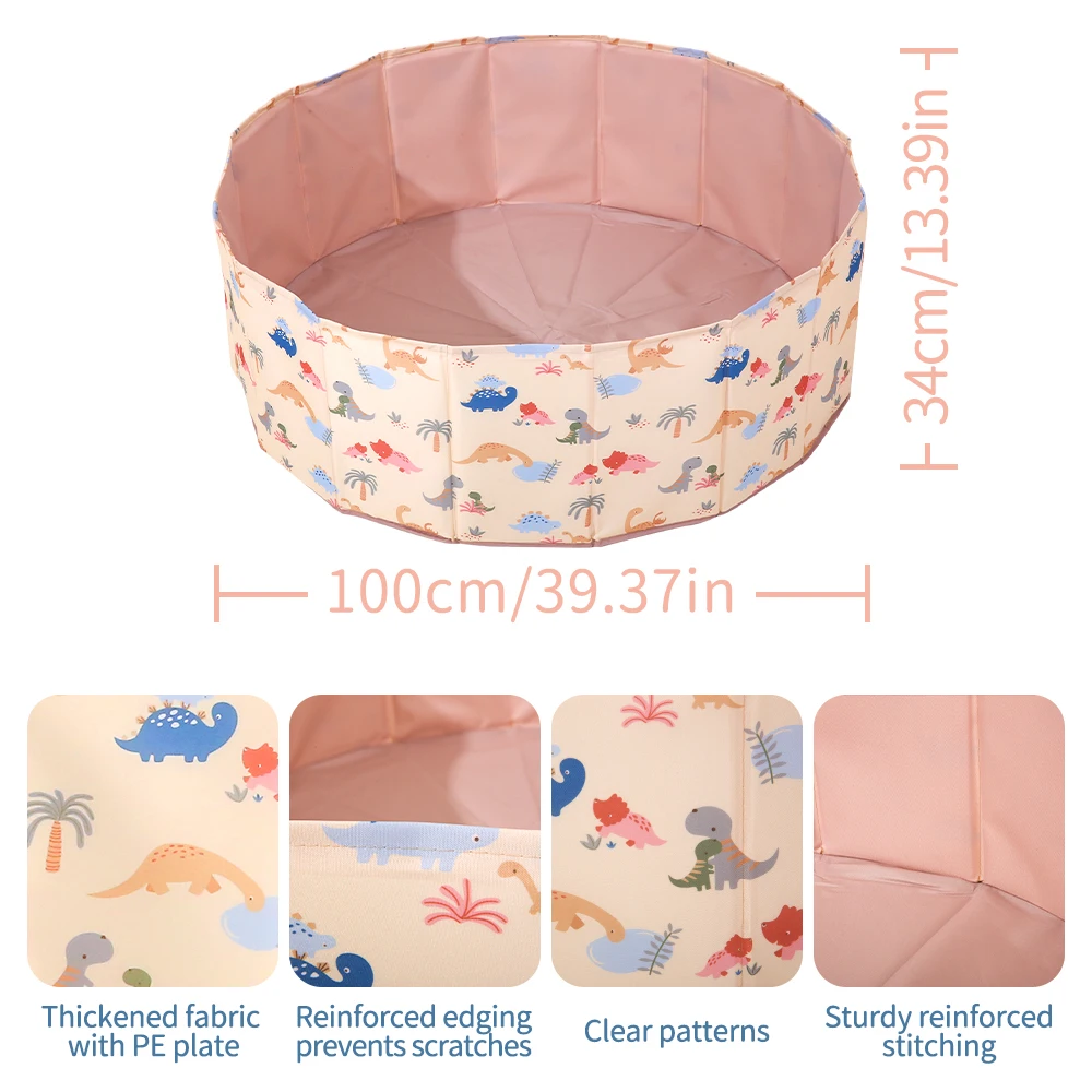 1개 100cm 접이식 드라이 풀 볼 풀 베이비 볼 풀 놀이터 장난감 어린이 생일 선물 파티 장식