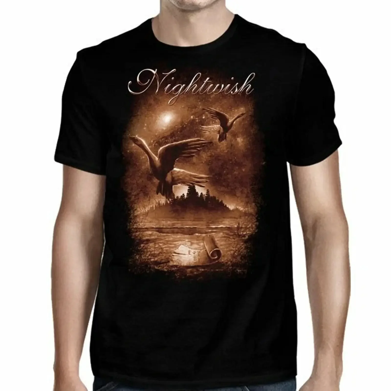 NIGHTWISH Wish Master Decades T SHIRT S 2XL Brandneu Offizielle JSR Ware vintage Washed streetwear Casual Top For Everyday Wear