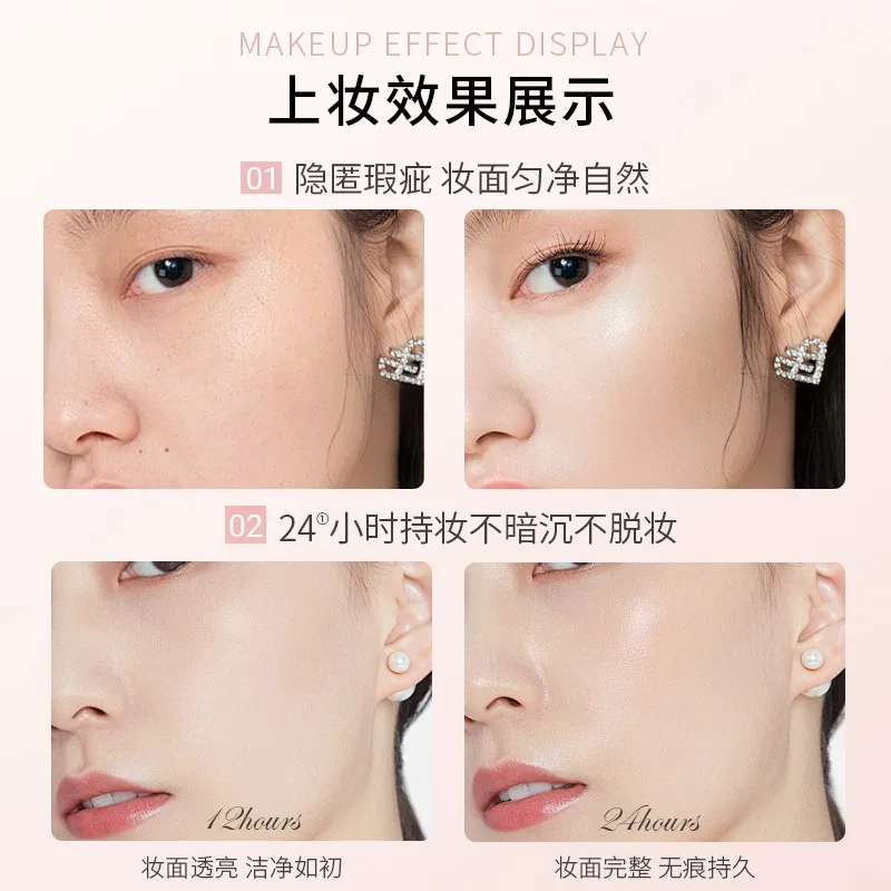 عصا كريم أساس VIVIEN BEAUTY برأسين - خافي عيوب شفاف فاتح يمسح البقع ومسام حب الشباب أثناء تفتيح لون البشرة