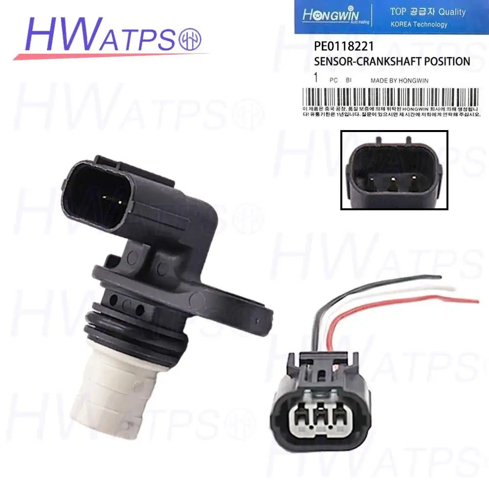 Crankshaft Position Sensor & Wire PE0118221 For Mazda 3 6 CX-3 CX-5 CX-9 MX-5 Miata PC999 2CRK0388