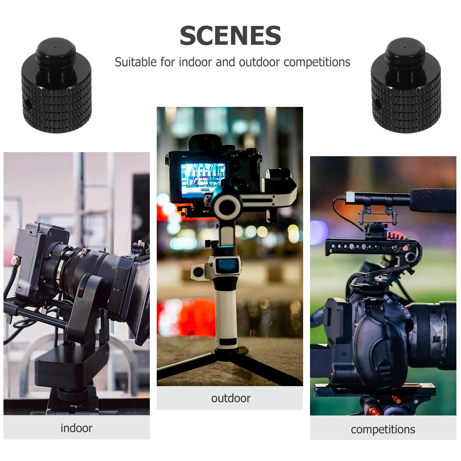 

5 PCS Camera Tripod Transfer Screw Mount Adapter Screws and Adapters Bracket Black