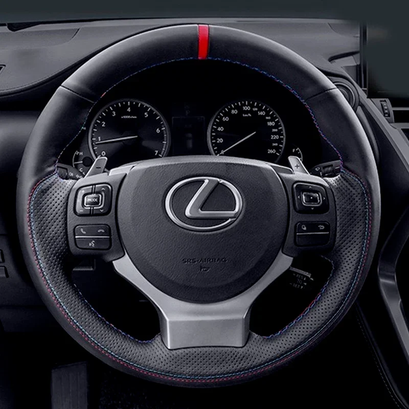 Hand Sewn Genuine Leather Steering Wheel Cover For Lexus ES200 ES300h NX200t RX270 Car Handle Cover Accessorise High Quality