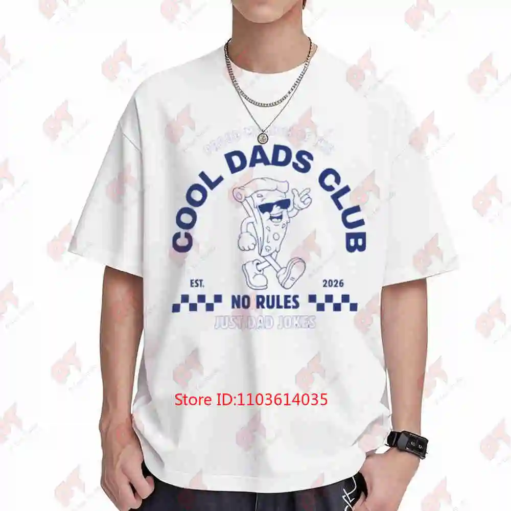 Cool Dads Club Cheese Character Dad Jokes Harajuku Punk Short Sleeve Tee 100% Cotton T-Shirt