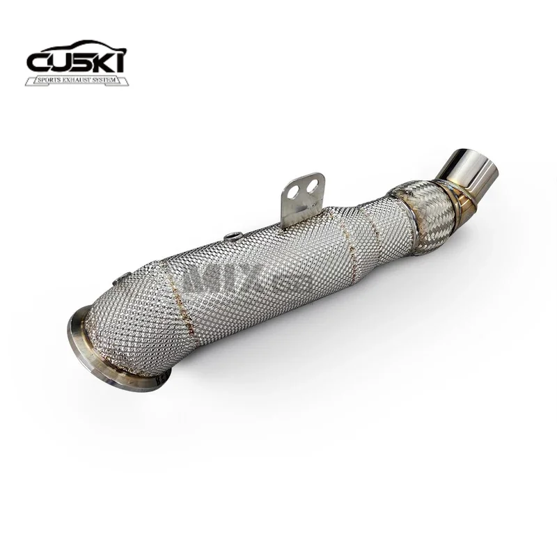 CUSKI Polishing stainless steel Automotive Exhaust Pipe Exhaust Downpipe  Increased power Suitable for Toyota Supra MK5 B58 3.0T