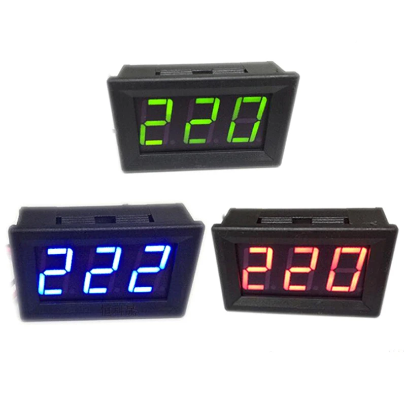 AC 70-500V digital voltmeter LED display 2 wire volt voltage test meter