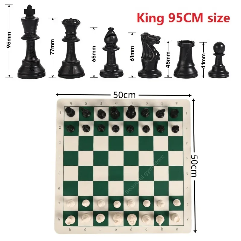 49/65/75 Resin Chess Pieces With Chess Board Chess Set Games Medieval Chesses Set With 34cm/42cm Chessboard Board Games ajedrez