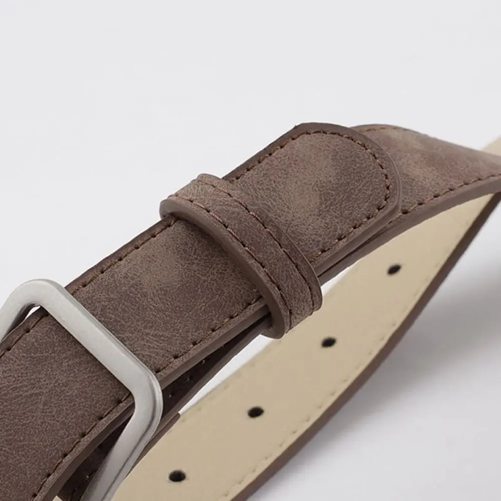 女性の高級ブランドデザインレトロウエストバンドスクエアピンバックルウエストバンドレザーベルトレディースドレスストラップ