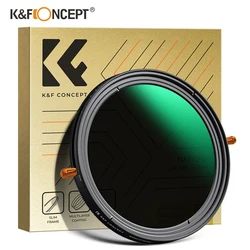 K&F Concept Variable ND2-ND32+CPL Filter 49-82mm Neutral Density and Circular Polarizer 2in1 Camera Lens Nano-D Series