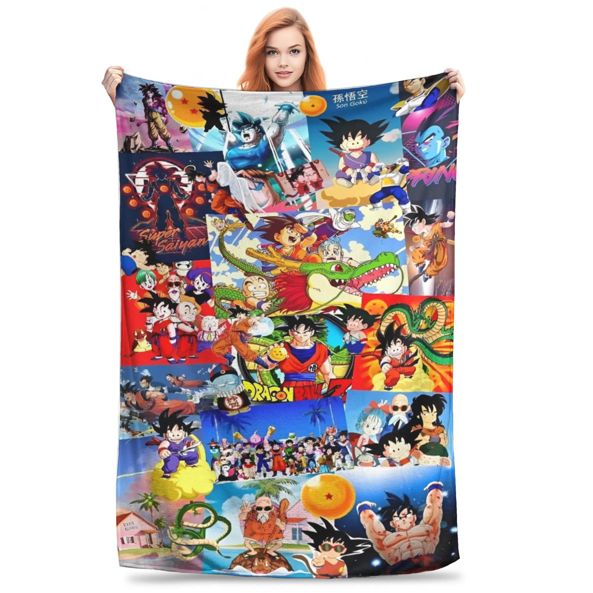 

Dragon Ball DragonBall anime Blanket Multi-size Cozy and Lightweight Throw Blankets for Sofa Couch and Bed