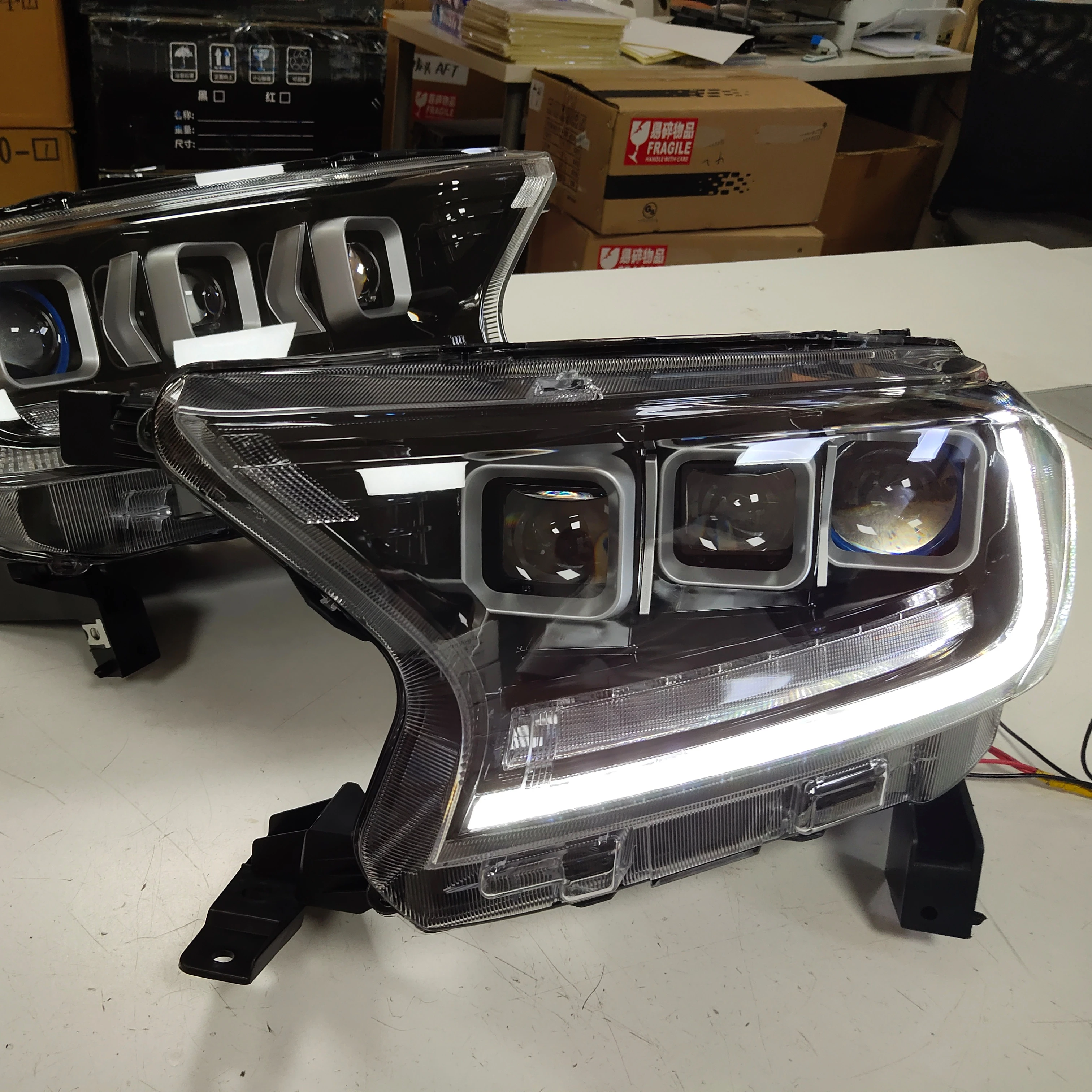 Right Hand Drive FULL LED Headlights For FORD Ranger SUV For Everest 2016 Head Light Led Headlight