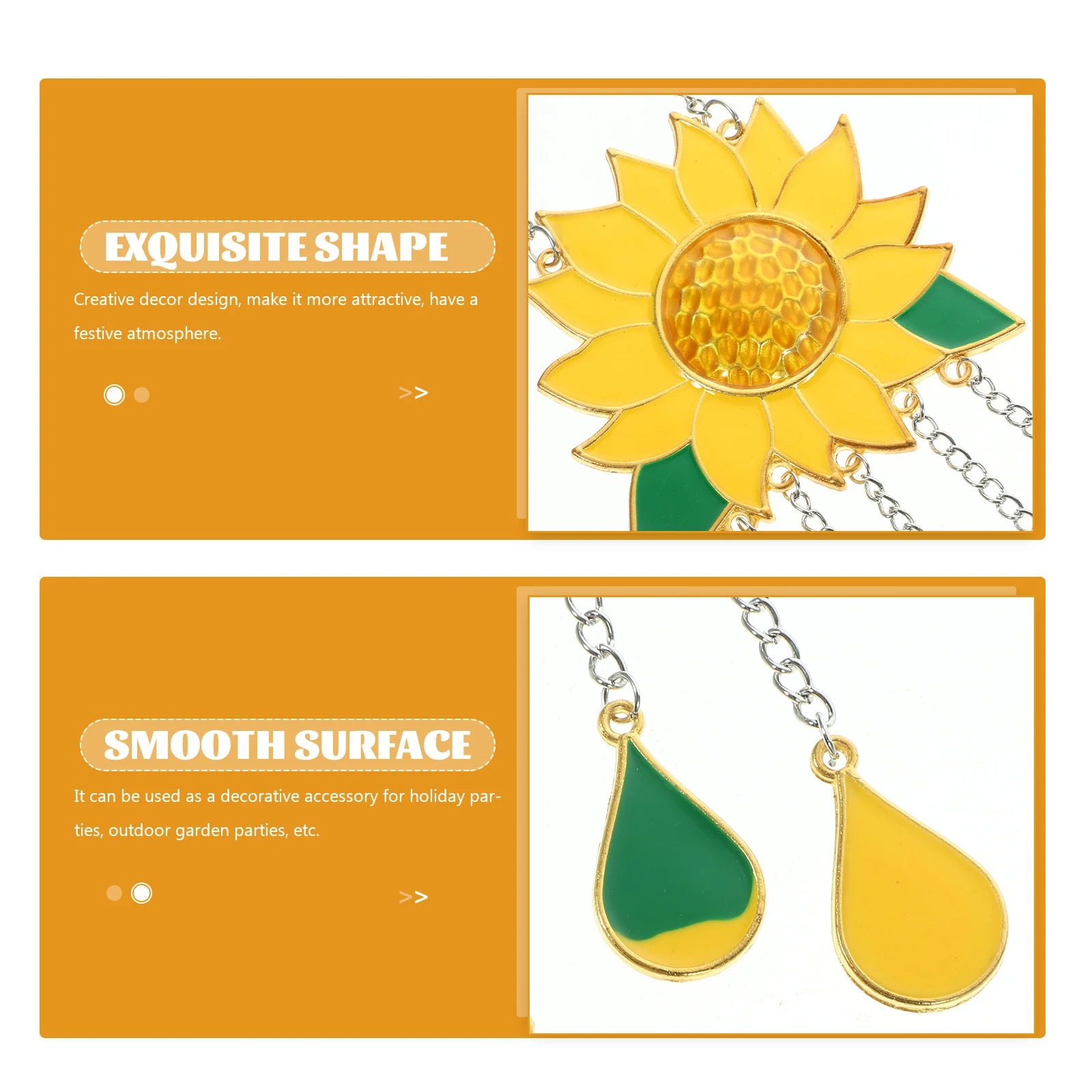 

1Pcs Sunflower Wind Chime Bright Color Hanging Pendant for Home Garden Porch Outdoor Indoor Decorative Wind-Bell Ornament