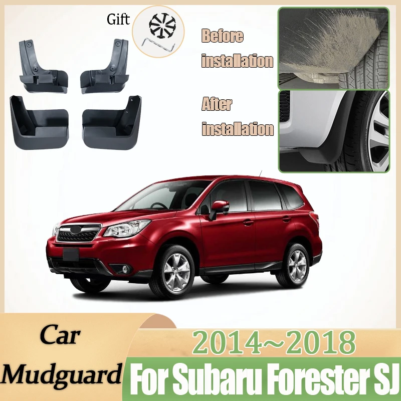 

For Subaru Forester SJ 2014~2018 Car Mudguards Anti-scratch Front Rear Wheel Protect Fender Splash Mud Flaps Guard Accessories