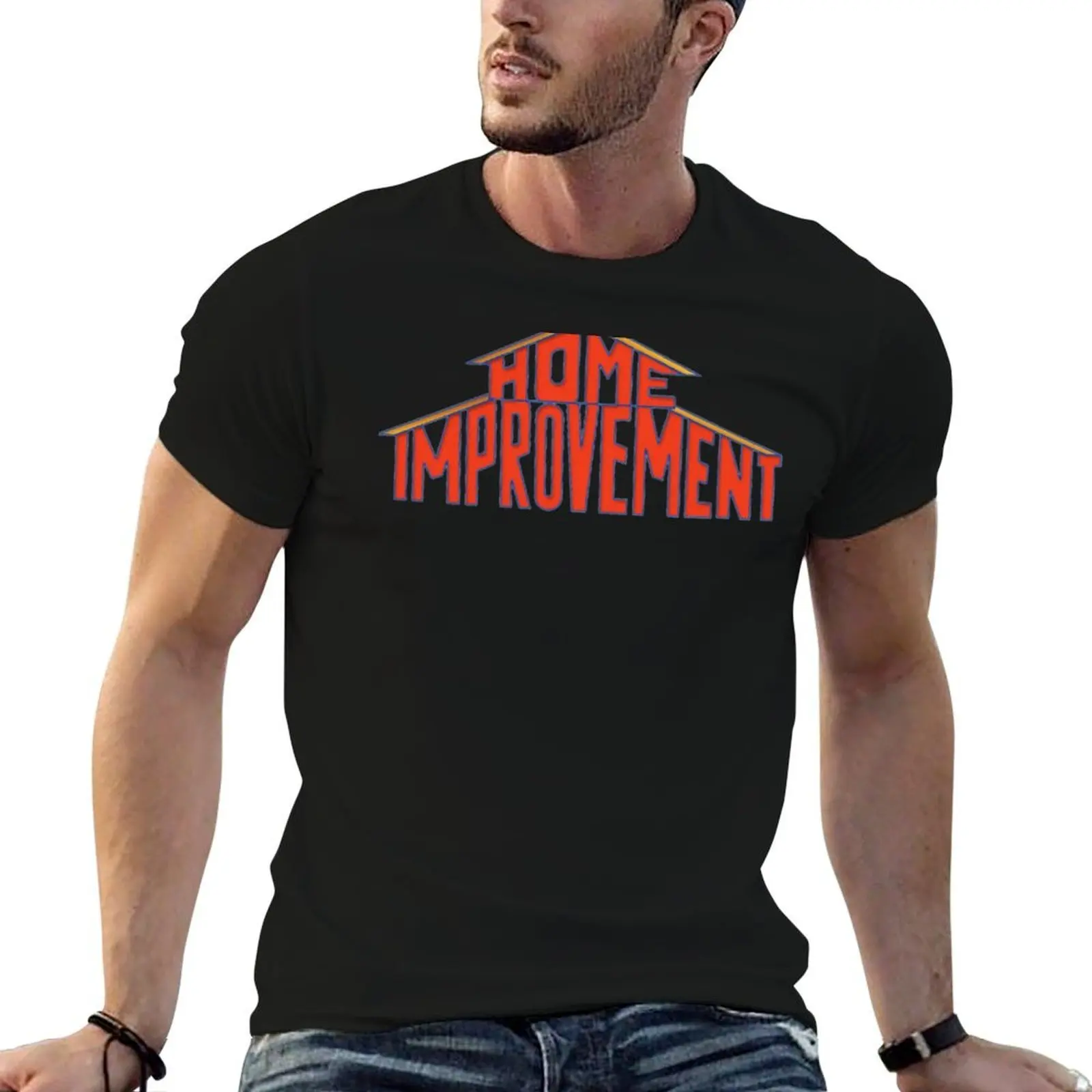 Home Improvement Logo 90s T-Shirt Running Gym Short Sleeve Sports Tee