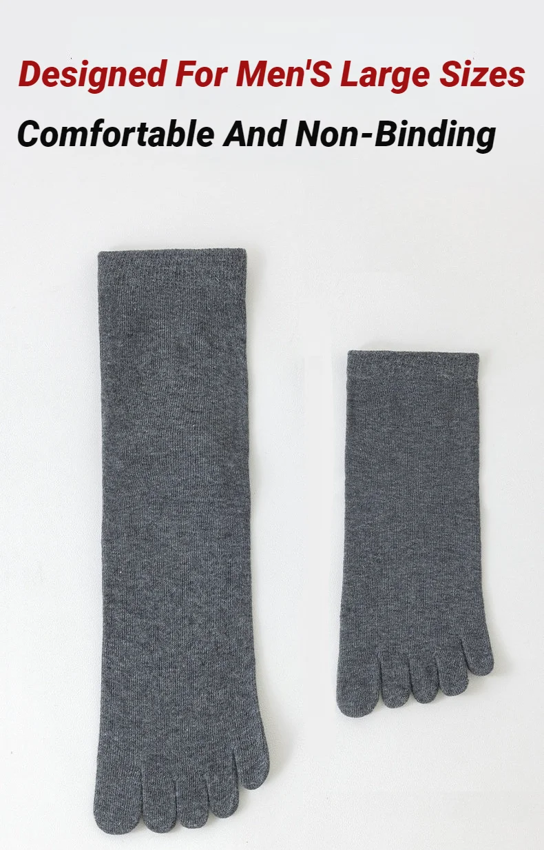 5 Paar Herren-Fünf-Zehen-Socken in Uni-Farben, geruchsresistent, atmungsaktiv, rutschfest, für den täglichen Sport- und Outdoor-Einsatz – Detail 4