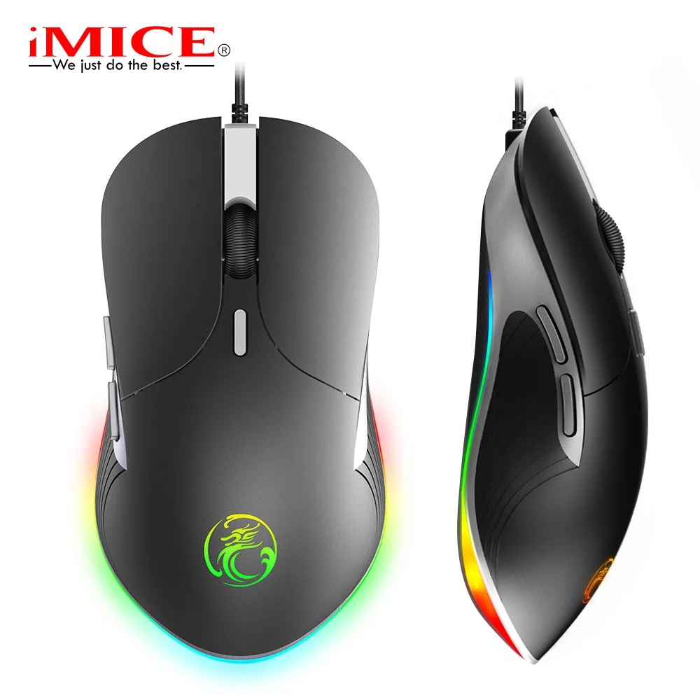 

iMICE X6 Mini RGB USB Wired Mouse Optical 6400 DPI Gaming Mice For Laptop Notebook PC Desktop Computer For Macbook Ultra Thin