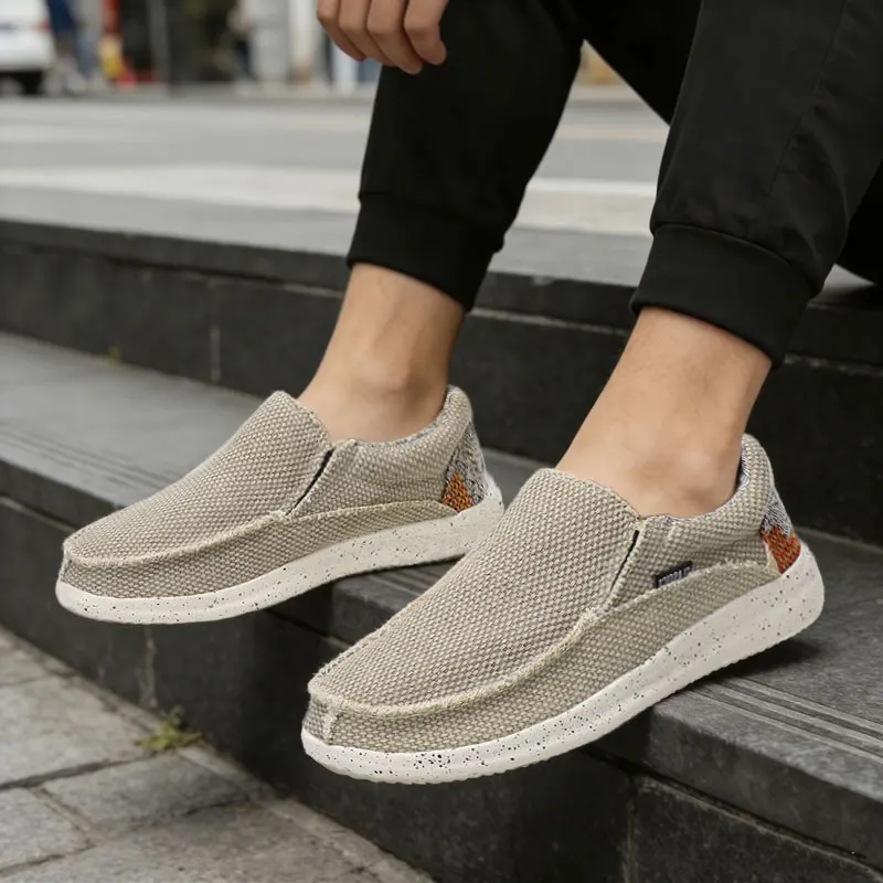 Men's Stylish Denim Slip On Loafers - Breathable Comfort for All Day Wear, Lightweight Design, No Tie, Easy to Wear and Take Off