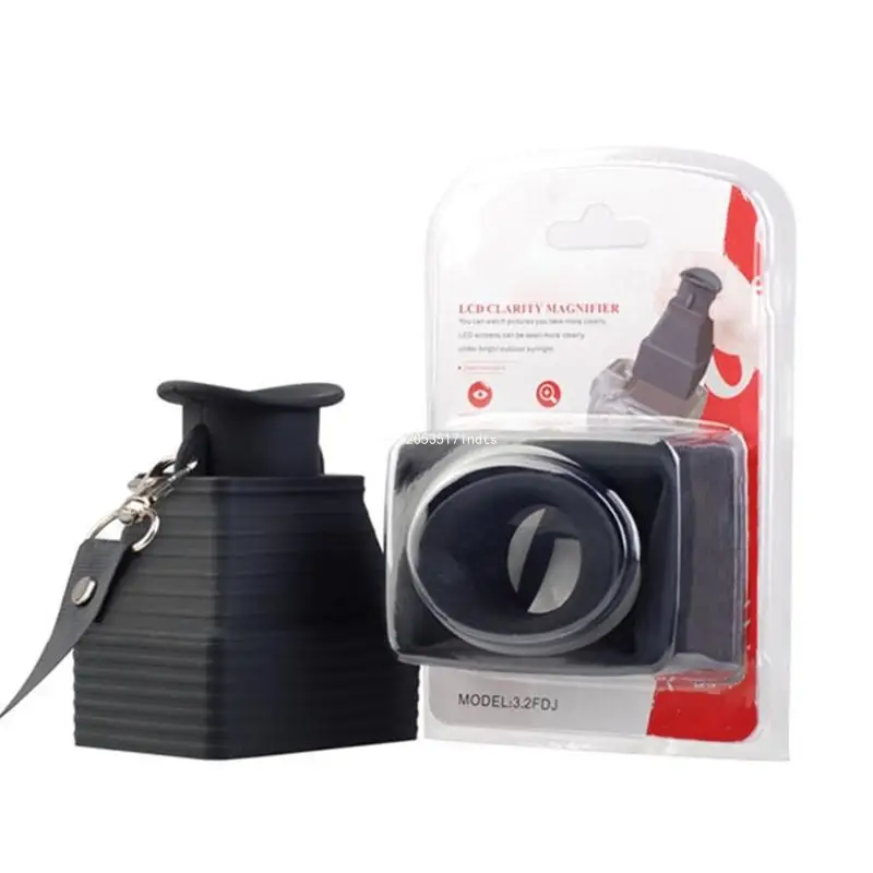 

DSLR Camera LCD Screen Loupe, 3.2X Magnification Camera Screen Sunshade Hood Dropship