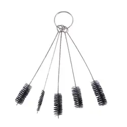 5Pcs Nylon Tube Brushes Cleaning Brush Set Bottle Tube Pipe Small Tube Bottle Straw Washing Cleaner Household Cleaning Tools