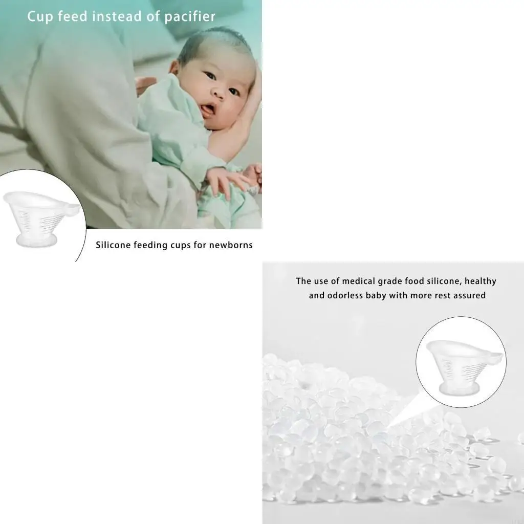 

Newborns Feeding Cup Silicone Baby Cup Feeder Supplementary Feeding Box L8RB