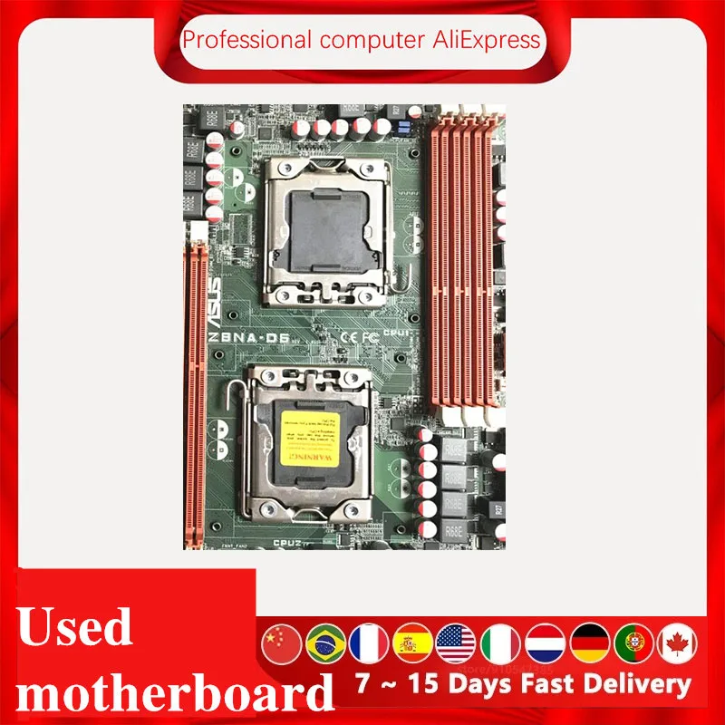 For ASUS Z8NA-D6 Used original For Intel 5500 Server motherboard Socket LGA 1366 DDR3 X58 X58M Motherboard