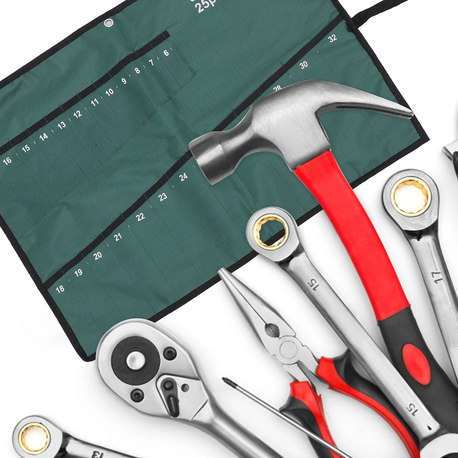 Bolsa de armazenamento de chave, kit de ferramentas para eletricista, grande capacidade, resistente ao desgaste, rolamento forte, reparo multiuso, alicate de suspensão