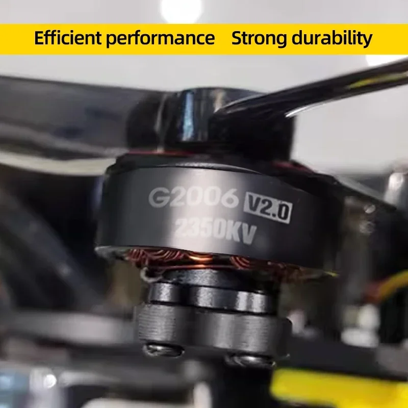 レーシングドローン用ブラシレスモーター,cinewoopクワッドコプター,g2006 v2 2350kv,4-6s lipo,3.5 ", 1個,4個