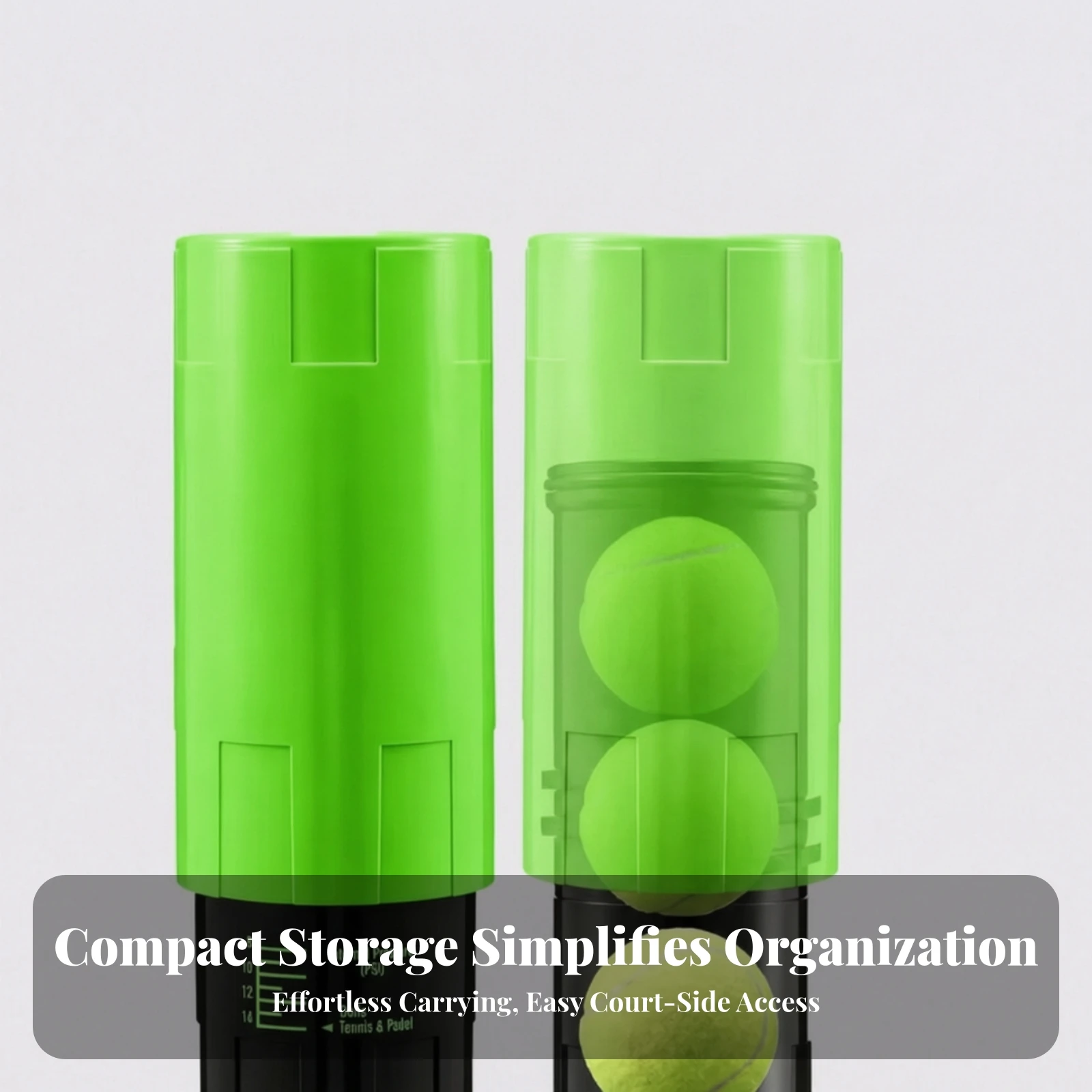 Pressurized Ball Storage Canister Lightweight Tennis Ball Storage Canister Rigid Long-Lasting for Coaches, Practice Sessions