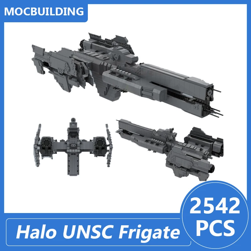 UNSC Paris Class Heavy Frigate Model Moc Building Blocks Diy Assemble Bricks Space Series Display Collect Toy Xmas Gifts 2542PCS