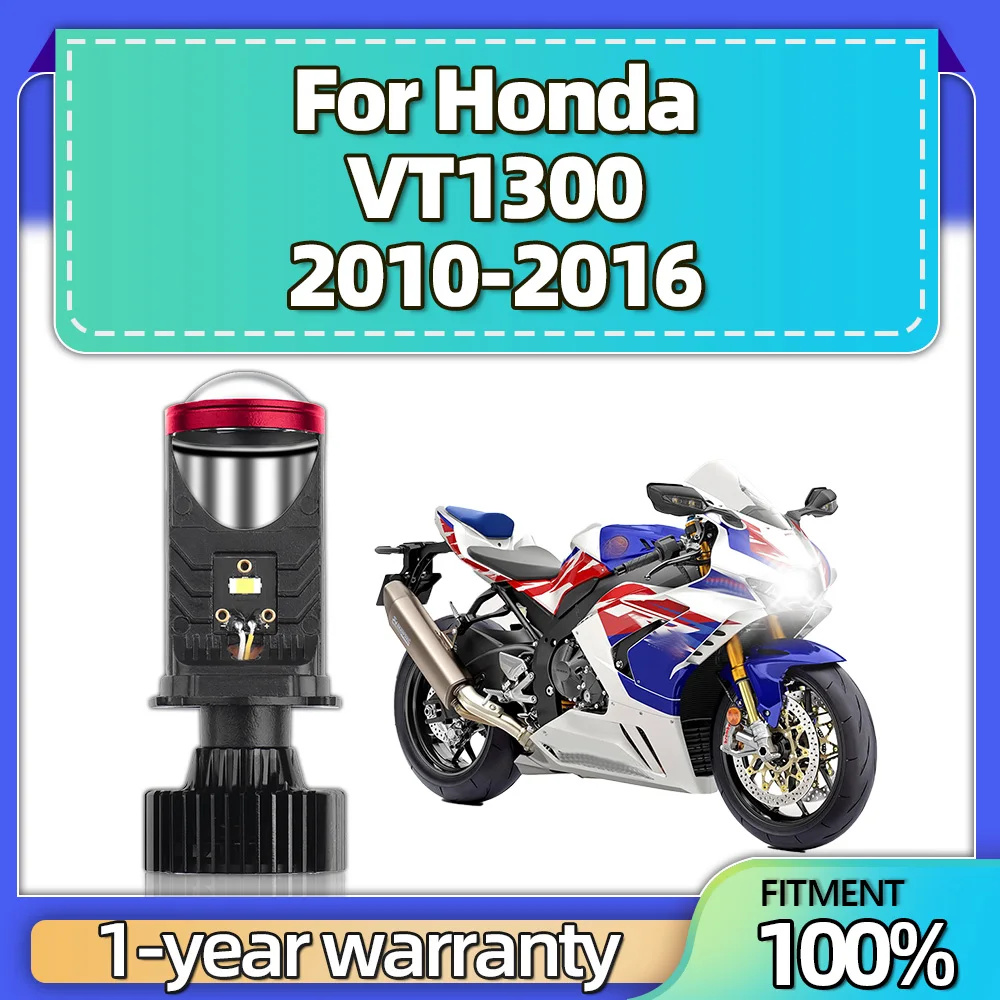 1PCS H4 LED Projector Headlight Lens Motorcycle Bulb Motorbike Lamp12V cut-off Line For Honda VT1300 2010 2011 2012 2013-2016