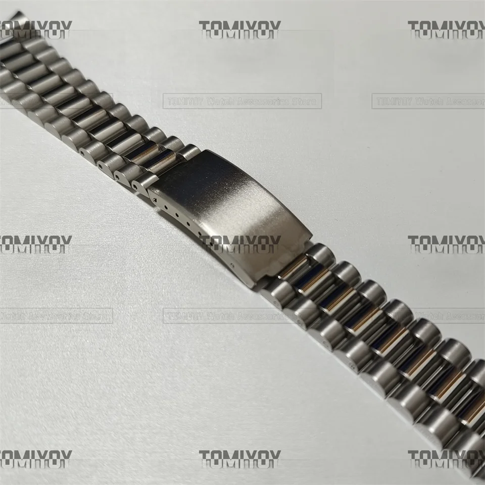 18mm 19mm 20mm 21mm 22mm Curved End Stainless Steel  President Bracelet Fit For Rolex Seiko Omega Mechanical Wristwatch