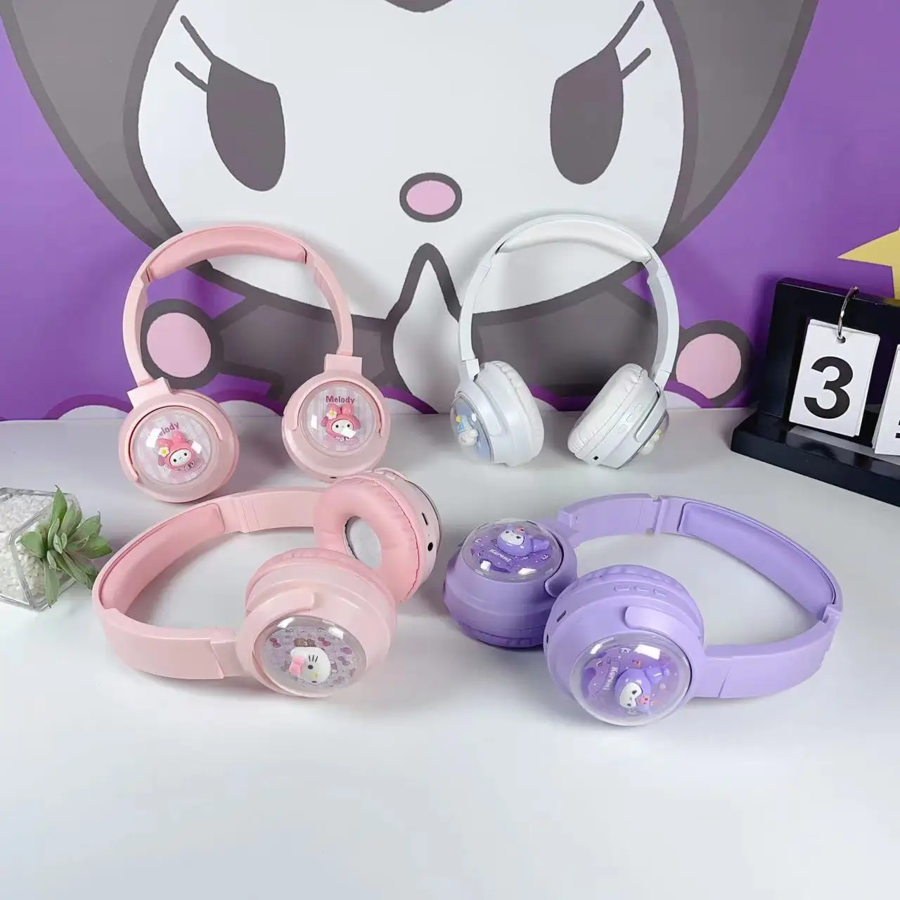 Sanrio Bluetooth Headphones Hello Kitty My Melody Wireless Earphones Stereo Sound Noise Reduction Earbuds Anime Cartoon Gifts