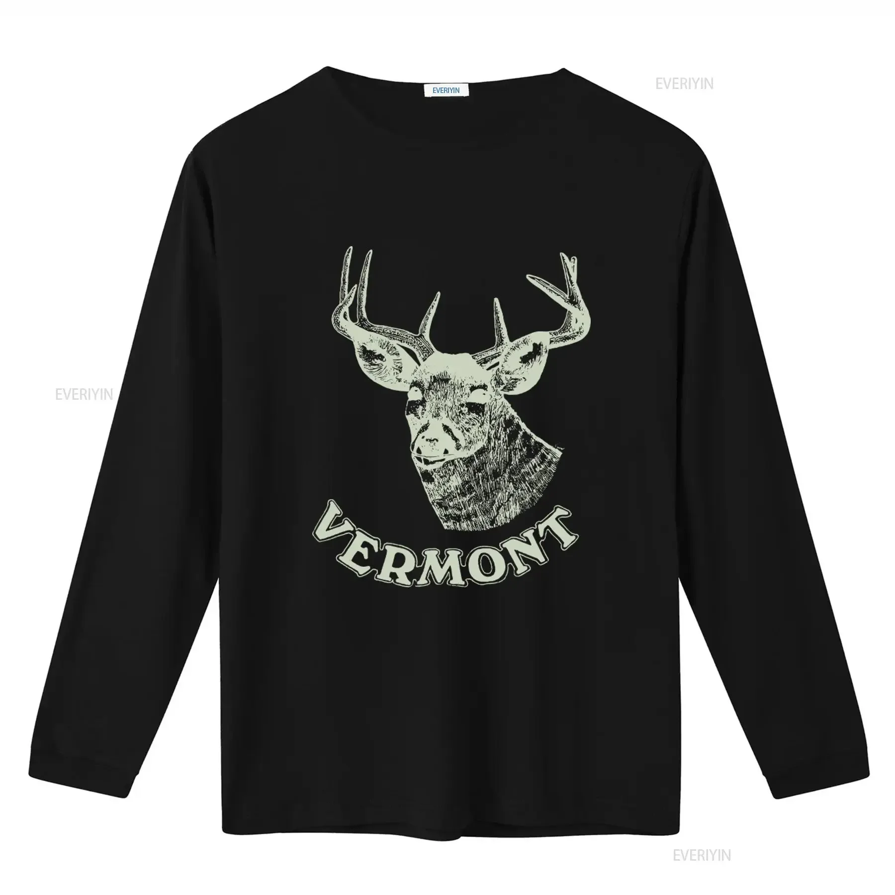 Vermont Vintage T Shirt Deer Head Antlers Travel 100 Cotton Made In USA Small vintage Washed homme Soft Top For Everyday Wear