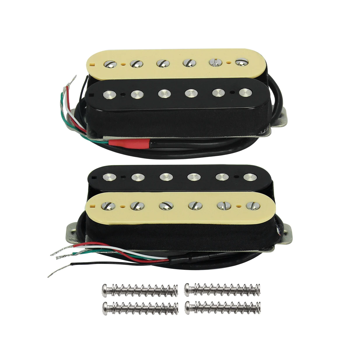 FLEOR 2PCS Alnico 5 Humbucker Pickup Set Guitar Neck + Bridge Pickups Electric Guitar Parts