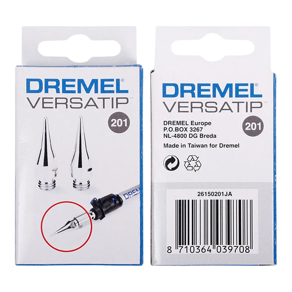 2PCS Dremel 201 Welding Tips Tool Gas Soldering Iron Stamping Head Soldering Torch for Pyrography Soldering Melting Hot Cut