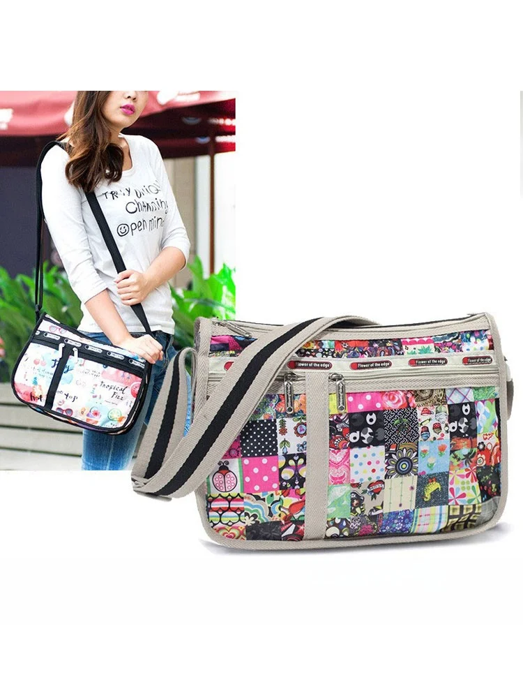 

Ox Fabric Single oulder Bag Women's Crossbody Print Travel Bag Waterproof Multi-carent Canvas Small Bag