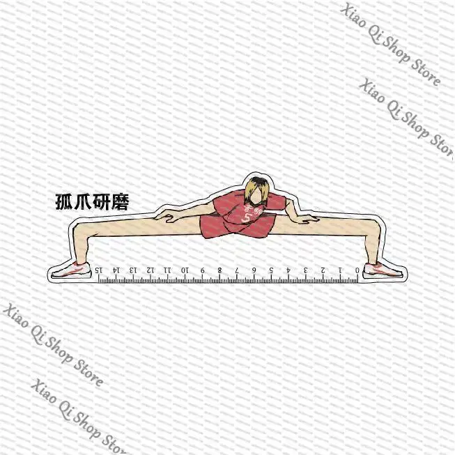 هايكيو!! الزملاء الشخصيات الشعبية، وما إلى ذلك الطبول، مسطرة مضحكة طويلة الأرجل من الأكريليك لوازم مكتبية للطلاب جودة عالية