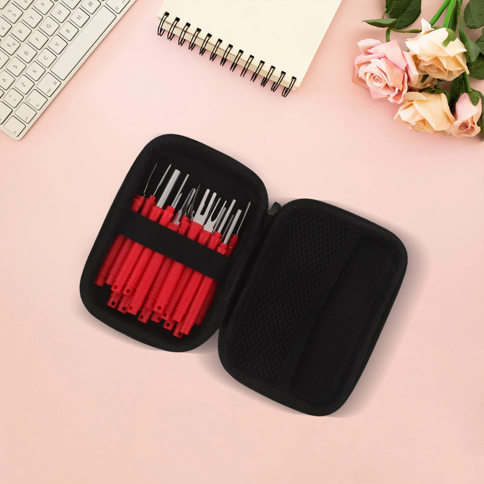 

18Pcs Terminal 0.8-6.2mm Multi-Size Metal Connector Pin Extractor Set Car Electrical Depinning