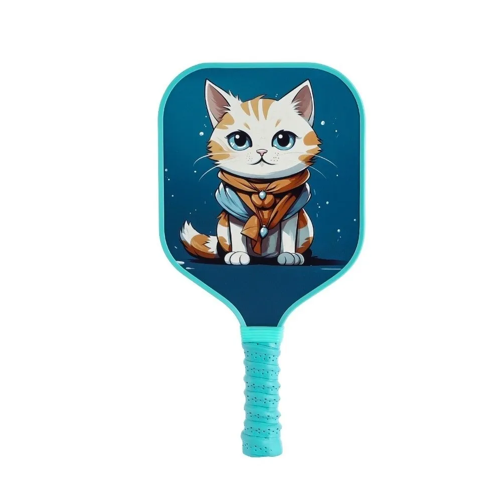 

Cartoon Children's Pickleball Paddle Glass Fibre Surface Lightweight Pickleball Racket Honeycomb Core Non-slip Grip Sports Bat