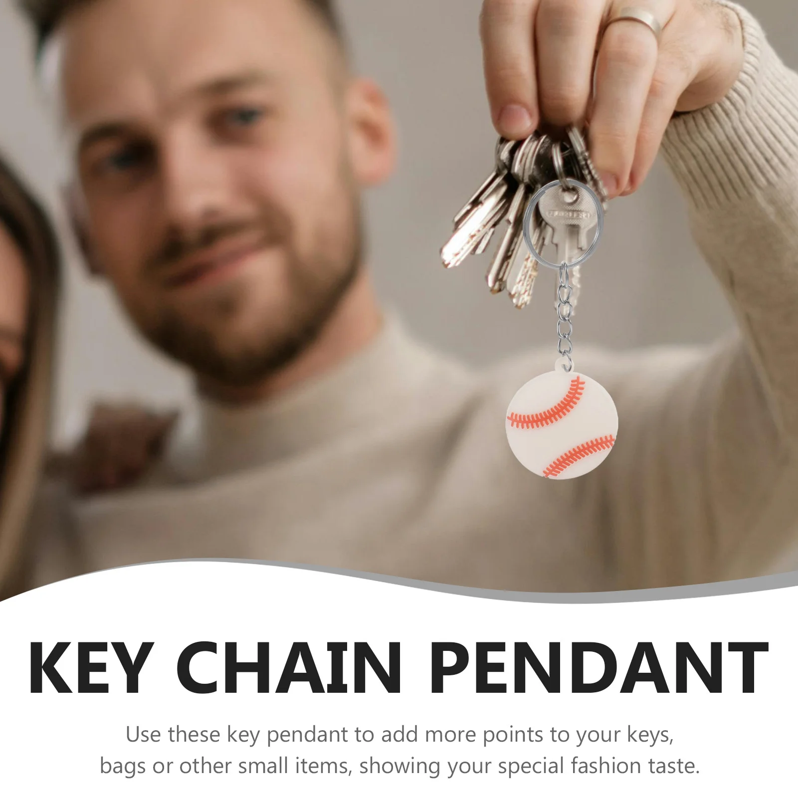 

6Pcs Sports Ball Keychains Decorative Portable Mini Hanging Key Chain Bag Pendant Boys Backpacks Accessories Big Keychain