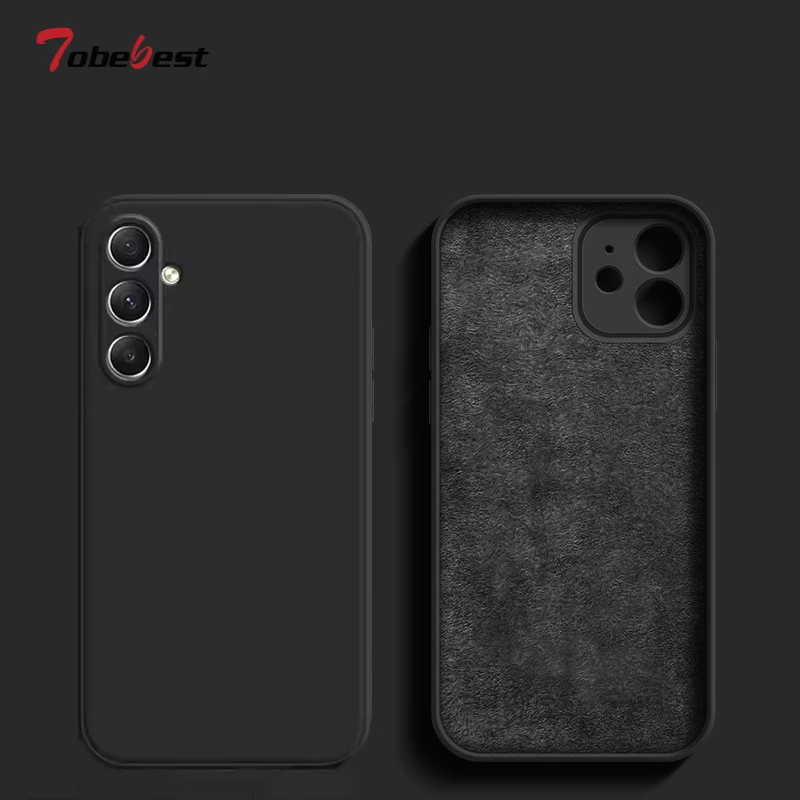 Square Liquid Silicone Case For Samsung Galaxy A14 A24 A34 A54 M13 M14 M54 F13 F54 4G 5G Coque Camera Protective Soft Back Cover