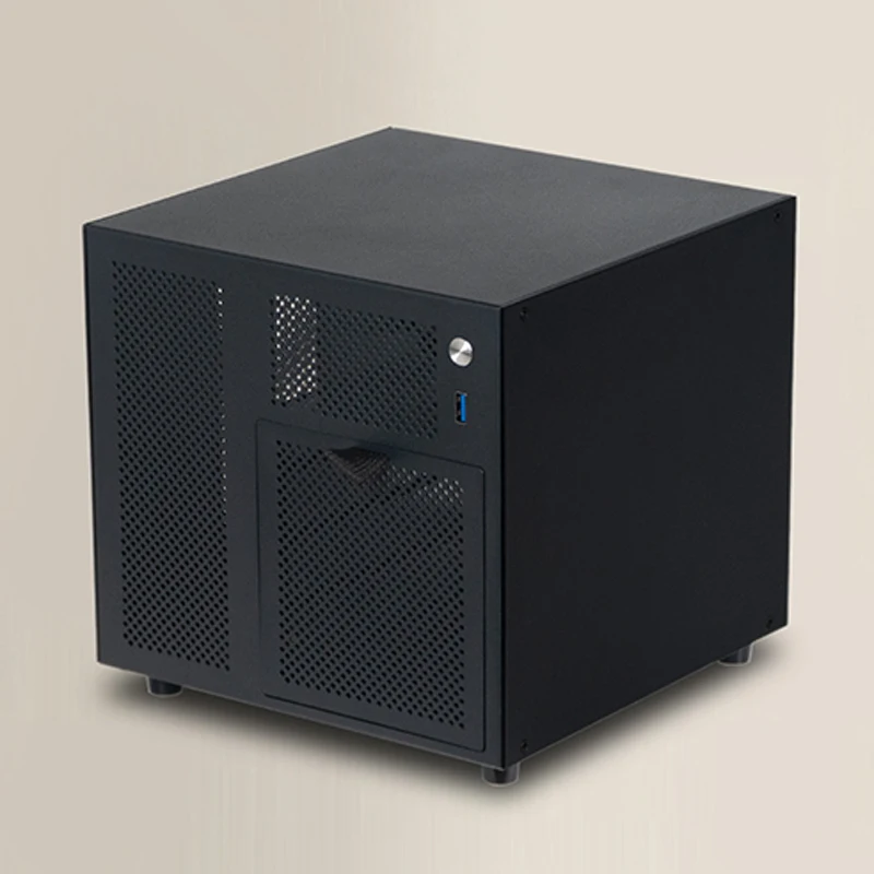 

4-Bay NAS Chassis Supports SFX/SFX-L Power Supplies and ITX Motherboards Magnetic Front Panel 4x 3.5-inch SATA/SAS