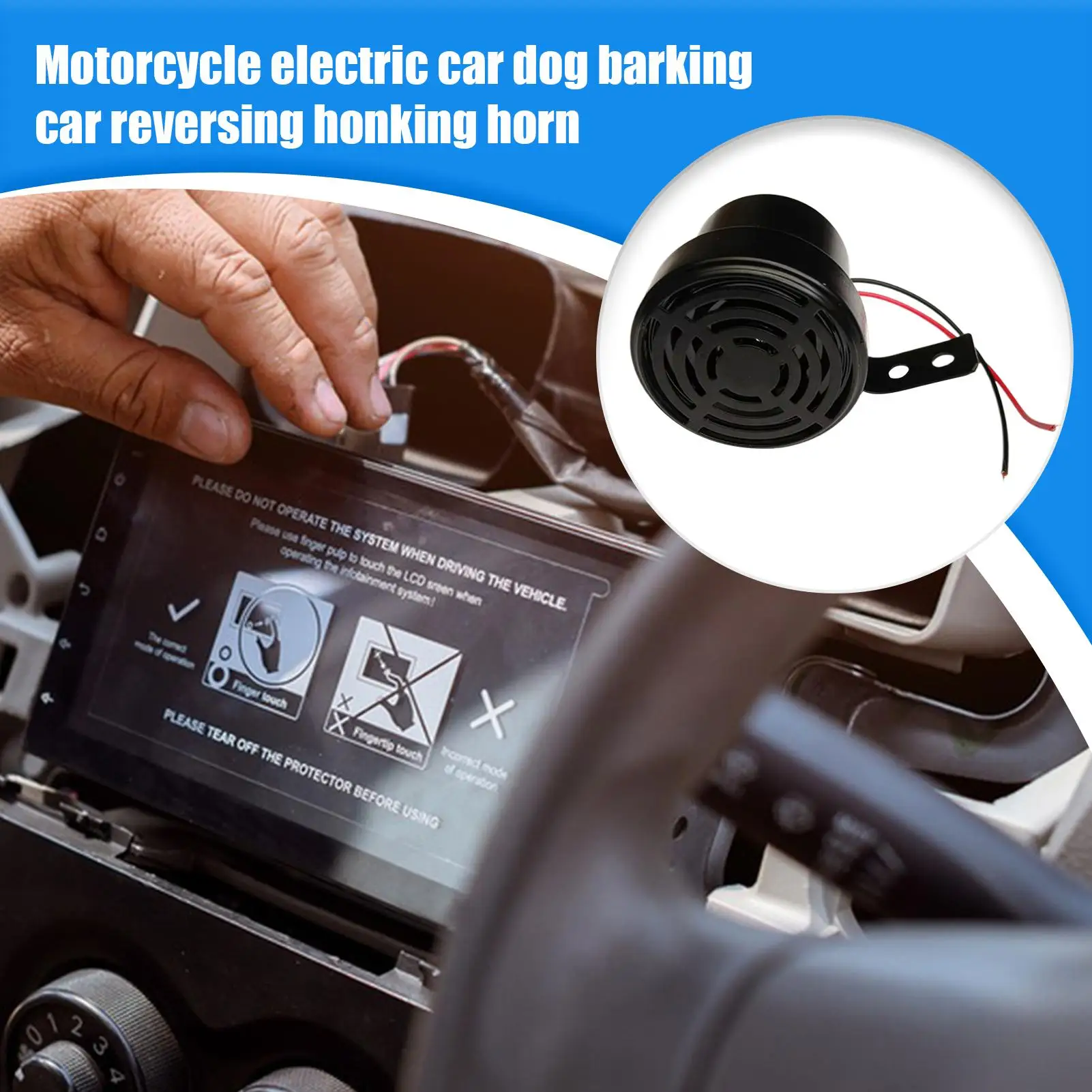 Dog Barking Horn Trumpet 12V-80V Car Horn Motorcycle Electric Vehicle Car Modification Replacement Part for Animal Sound Horn