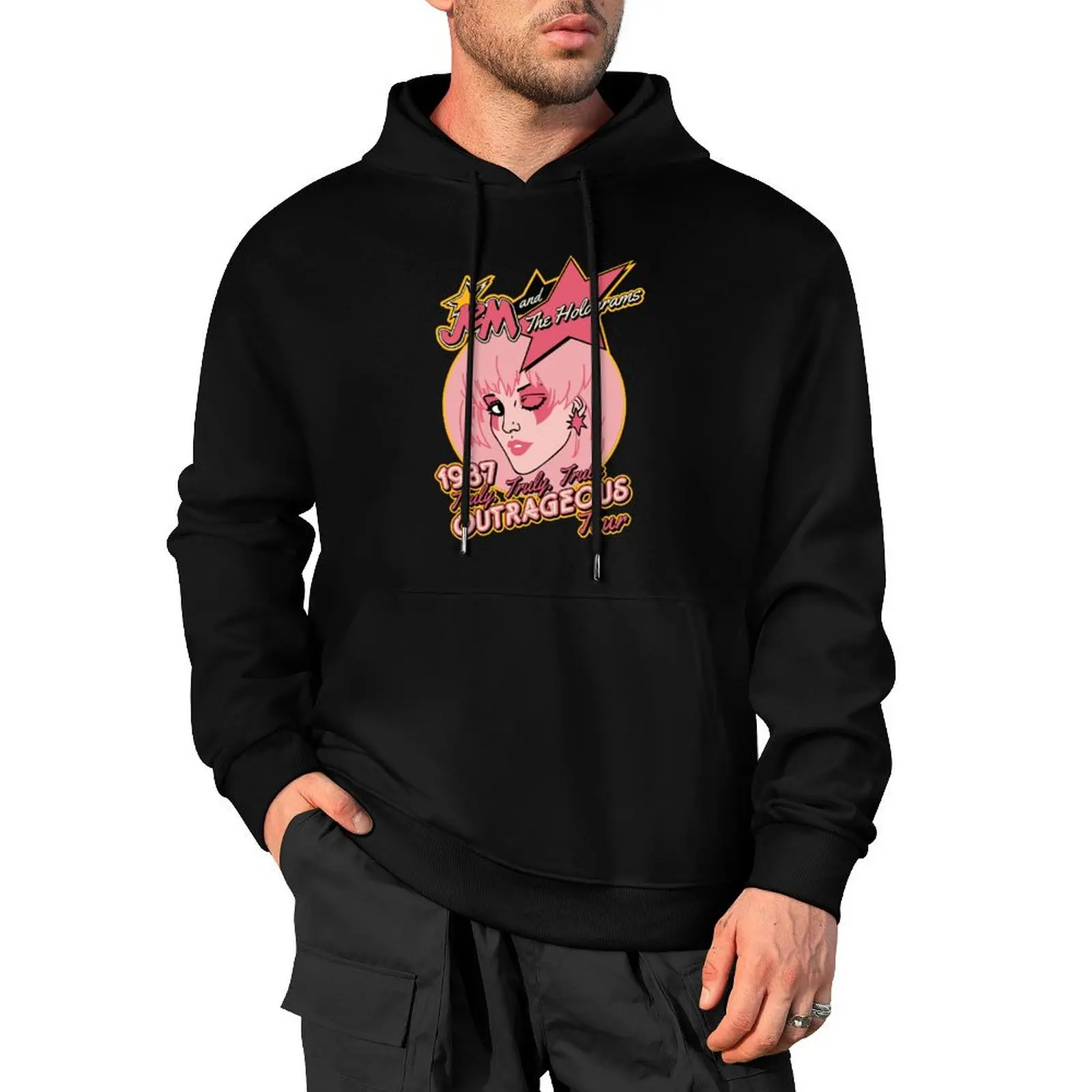 Jem and The Holograms Tour Pullover Hoodie mens clothing mens designer clothes hooded shirt men's oversize hoodie