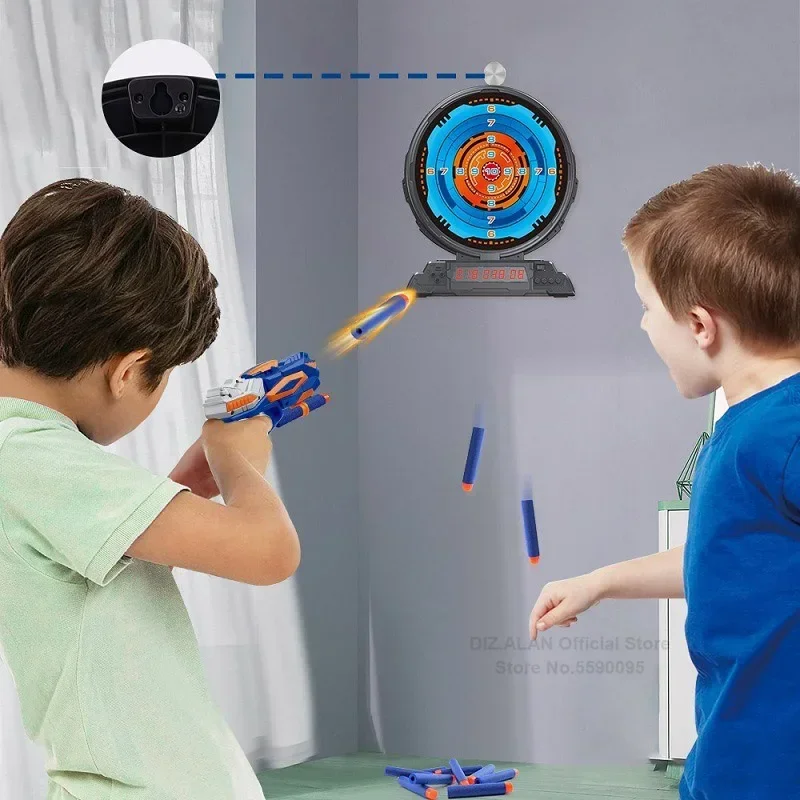 Children Electric Shooting Target for Nerf Guns Toys Score Counting Soft Bullets Target Shooting Game Set for Boys Kids Birthday