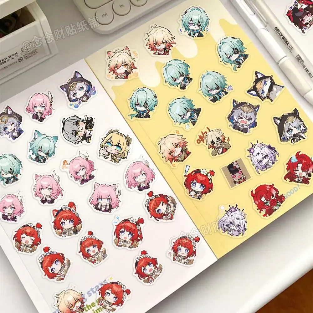 100 Uds Honkai:Star Rail Chrysos herederos pegatina adhesiva de PVC papelería estética DIY decoración Scrapbooking útiles escolares para niños