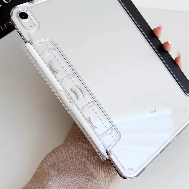 For IPad 10.2 9th 8th 7th Air 5 Air 4 10.9 10th 10.9 Pro 11 2022 Y-Fold Flip Stand Ultra Slim Case Drawer Pen Slot