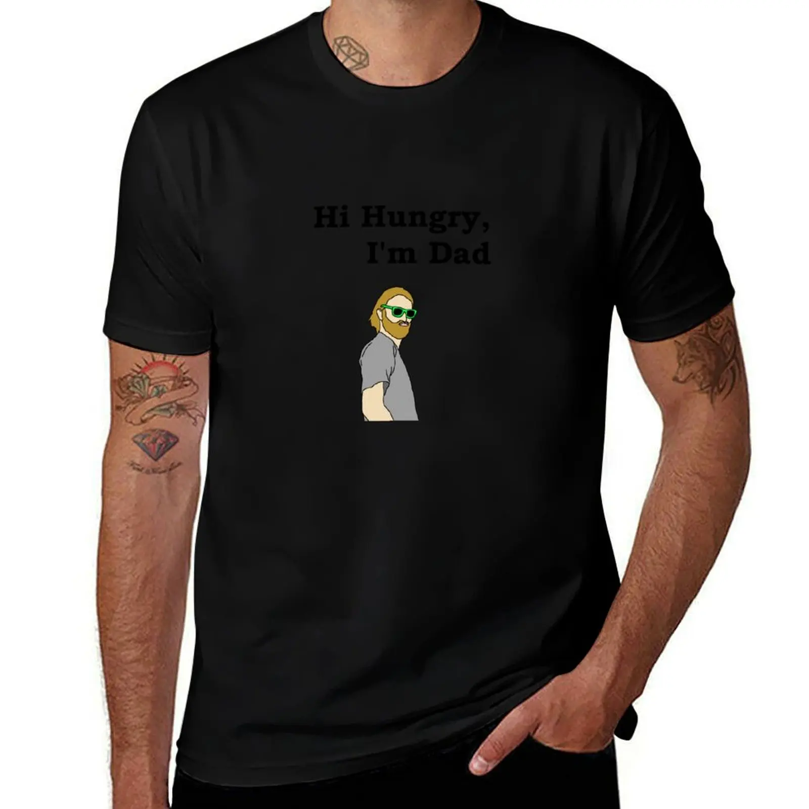 Hi Hungry, I'm Dad T-Shirt Large Size Short Sleeve T-Shirt