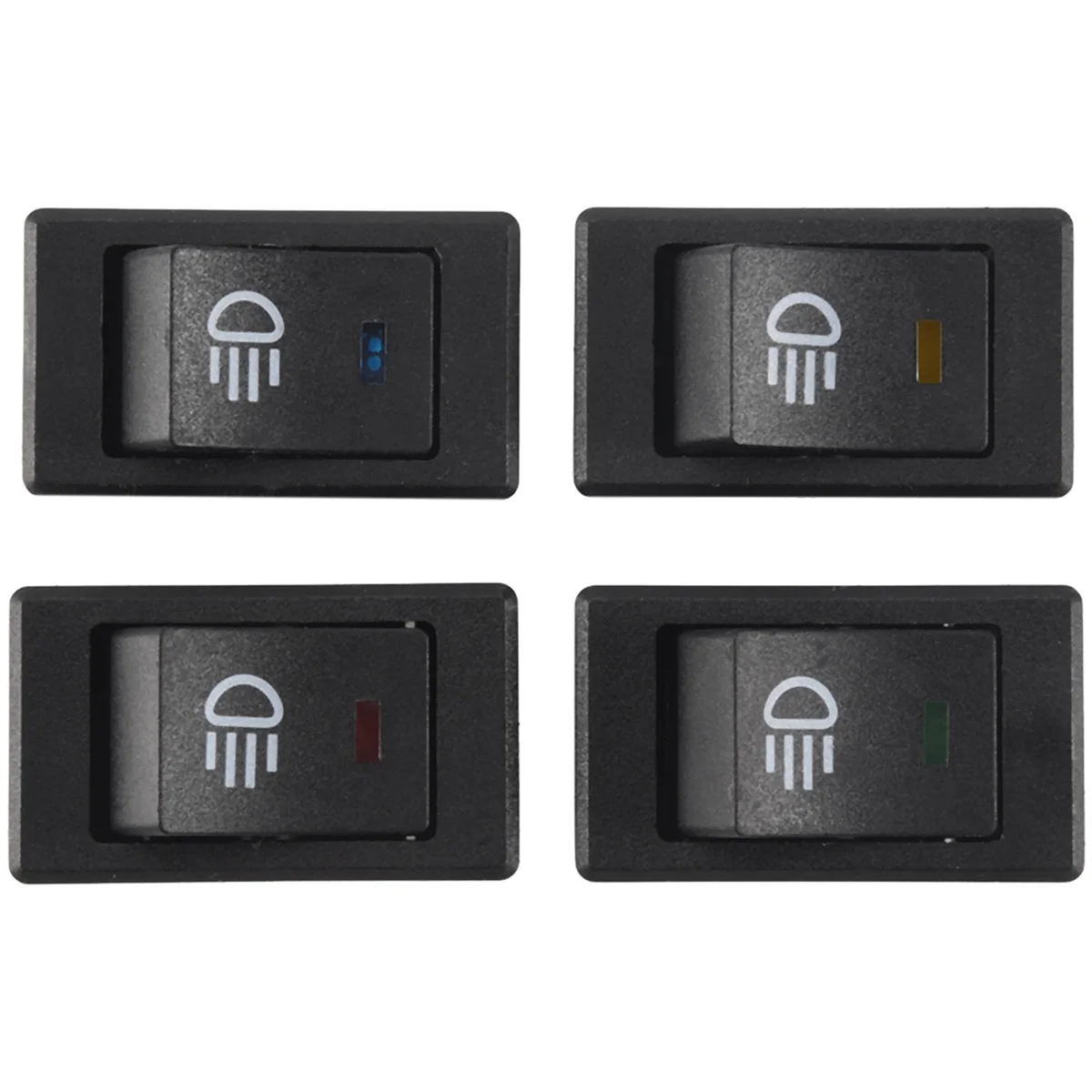 4x 12V 35A Car Truck Boat Fog Light Rocker Switch LED Light Dash board Toggle 4Pin Black