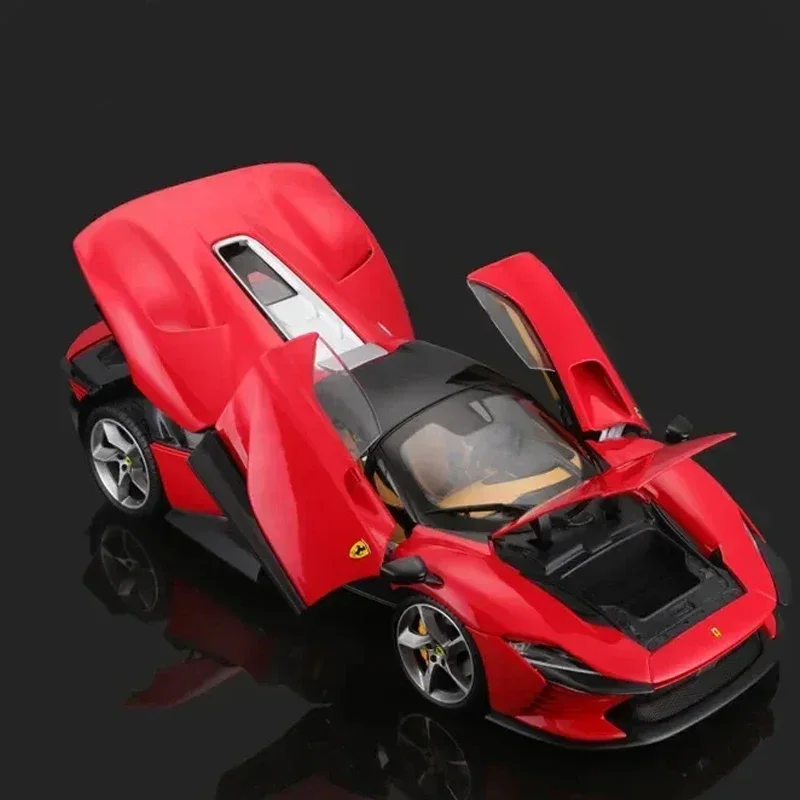 Bburago Ferrari-鋳造スポーツカーモデル,デイトナ1:18,合金シミュレーションsp3,収集おもちゃ,子供と大人へのギフト