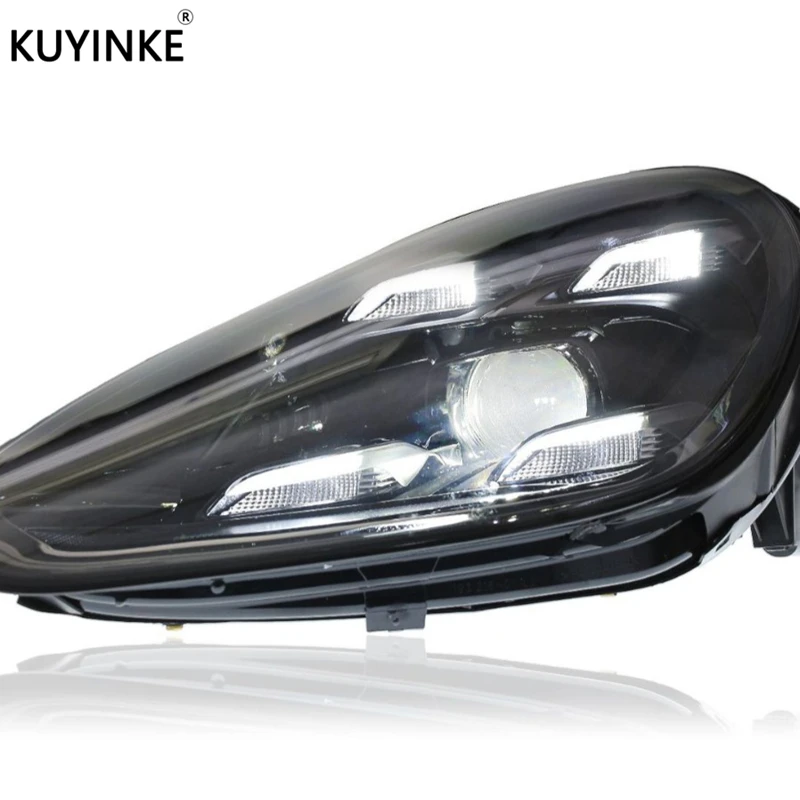 Headlight Assembly Modification Matrix Led Lens Daytime Lights Running Turn Signal Light For Porsche Cayenne 2015-2018